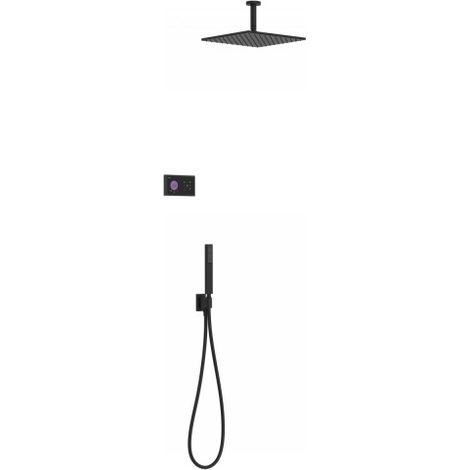 Kit de douche thermostatique électronique et encastré SHOWER TECHNOLOGY Noir Mat - TRES 09288564NM (1/2)