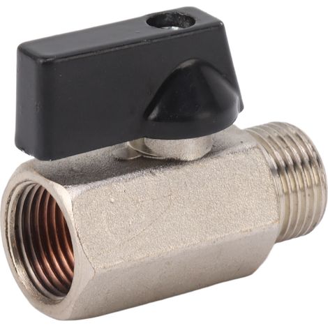 Vanne à gaz à bille, filetage mâle/femelle, laiton épais sablé, pour eau courante domestique 3/8 (1/5)
