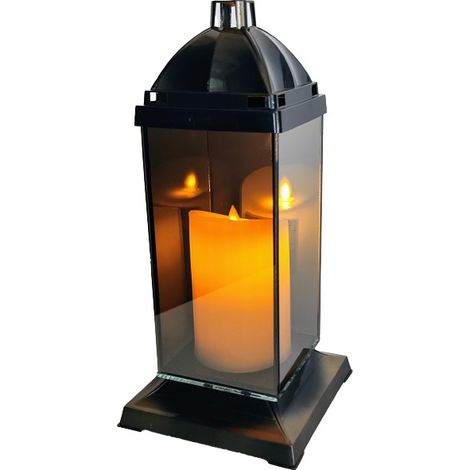 GROSSE QUADRATISCHE LAMPE, KLASSISCH, STOPSOL, GOLDGLAS / 1 STÜCK (1/4)