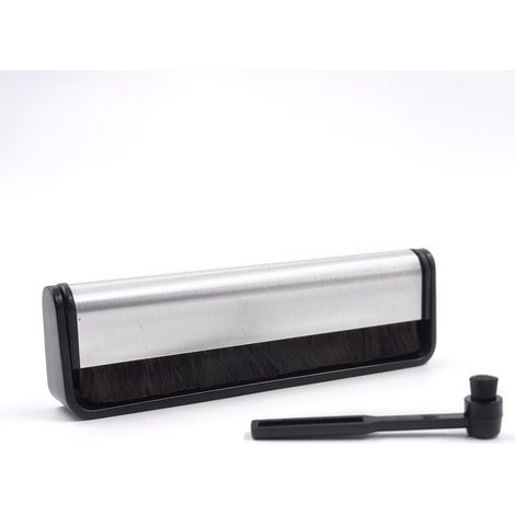 Cepillo para limpiar discos, cepillo de fibra de carbono ultra resistente para limpiar discos, herramienta antiestática y suave para limpiar discos, aguja, accesorio para tocadiscos (1/5)