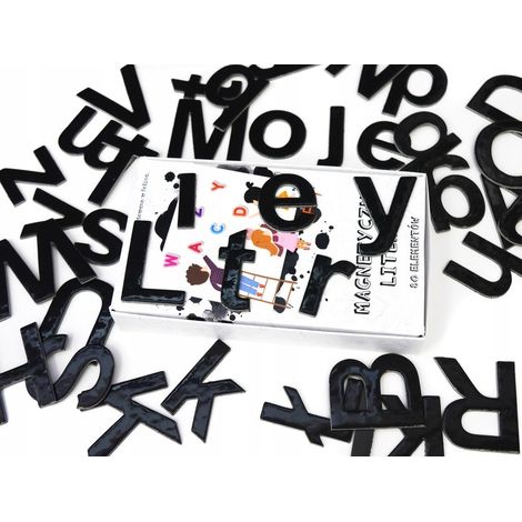 Magneti - lettere di cartone nere