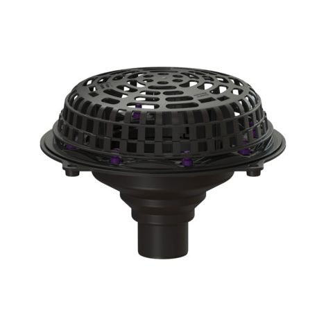 Kessel Flachdachablauf Ecoguss Pressflansch DN 70 mit Heizung (1/2)