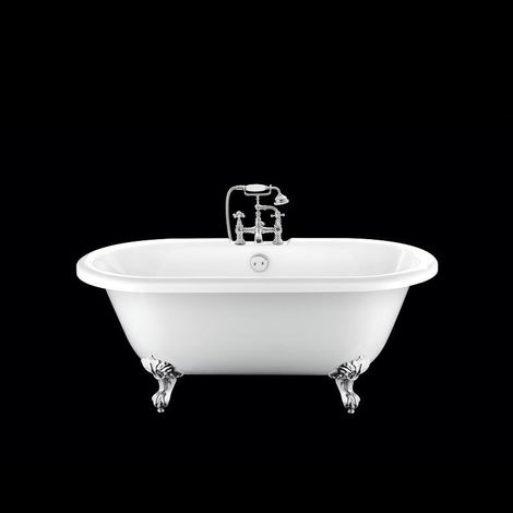 Vasca da bagno freestanding con piedini CHELSEA Bianca 170 cm Piedini di aquila Cromati