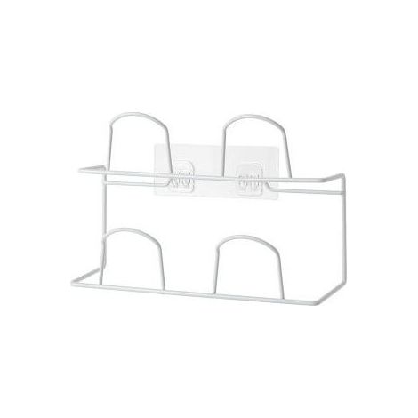 Étagère à chaussures murale en fer, étagère à chaussures suspendue, porte-serviettes, étagère de rangement pour chaussures de salle de bain avec égouttoir, organisateur (blanc)-AquaForge (1/5)