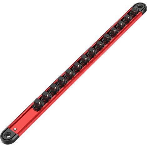 Organiseur de douilles magnétique Support de douilles robuste Rail de douilles en alliage d'aluminium Ensemble de porte-outils magnétique Organiseur d'outils de qualité professionnelle (1/5)