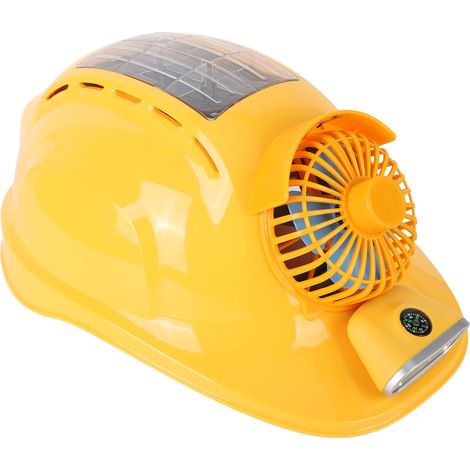 Casque de sécurité climatisé Bluetooth rechargeable, fonction appel téléphonique intégrée. Dispositif de refroidissement polyvalent pour chantiers, norme US 100-240V (batterie intégrée incluse). (1/5)