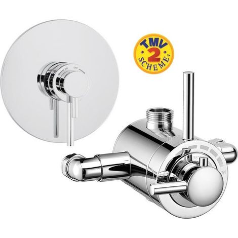 Modern Exposed Concealed Thermostatic Shower Mixer Valve with Adjustable Centers