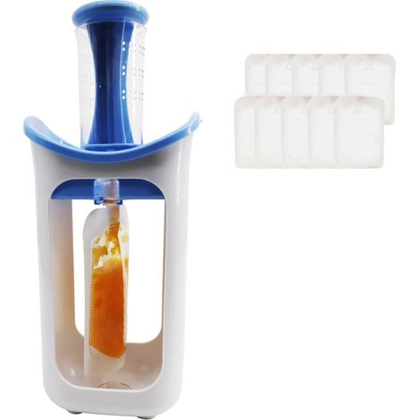 Station de Purée Bébé avec 10 Sachets - Presse-Fruits et Distributeur de Jus pour Nourriture Infantile (1/5)
