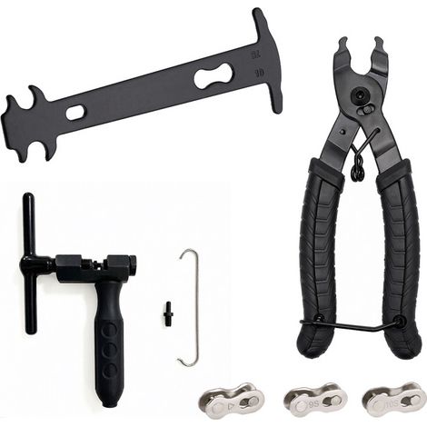 Fahrradkettenwerkzeug-Set, Kettengliedreparatur Kettenzange, Kettenschneider, Kettenlehre inklusive für 6/7/8/9/10-fach, Mountainbike, Rennrad, Sportrad (1/3)
