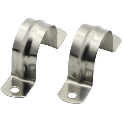 35 mm 304 Edelstahl Rohrschelle Schelle Rohrkartenclip Reitkartenhalter Rohrschnalle Kragenklemme U-Typ-Kartenrohrschelle Ohm-Karte Sattelkarte 16 Stück