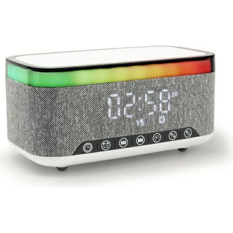Kabellose Ladelampe, multifunktionales RGB-Nachtlicht, kabellose Ladestation, Bluetooth-Lautsprecher, digitaler Wecker (1/4)
