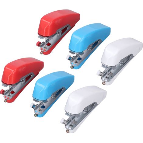 Machine à coudre portable 6 pièces, polyvalente, colorée, antirouille, mini agrafeuse portable pour la maison, l'extérieur et les voyages