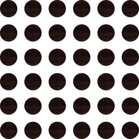 36x Cache vis adhésif autocollant diamètre 25mm protection bouchon trou obturateur meuble table chaise maison, Wengé (1/4)