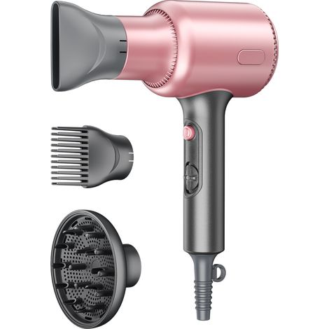 Secador de pelo portátil para uso doméstico - Potente secador de pelo - Cuidado del cabello - Secador de pelo profesional con alto flujo de aire y secado rápido. (1/2)