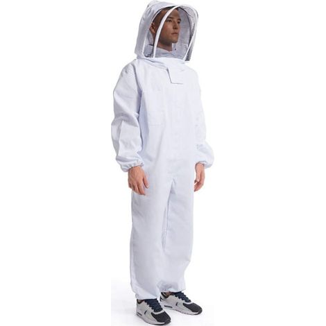 Costume d'apiculteur professionnel, taille élastique, tenue d'apiculture en coton doux avec capuche ventilée pour hommes et femmes XL (1/5)