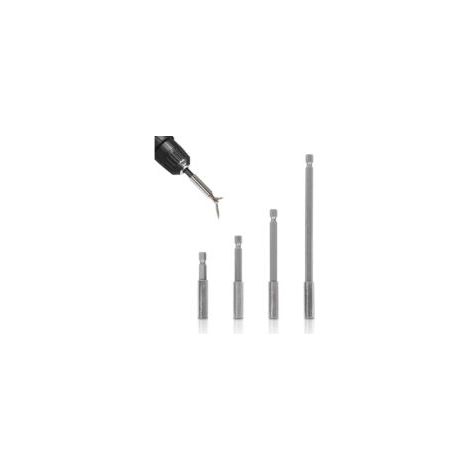 Portainserti a cambio rapido, prolunga magnetica per trapano in 4 pezzi, asta di prolunga per cacciavite per trapano elettrico, 1/4", 6cm/7.5cm/10cm/15cm - Crezuo