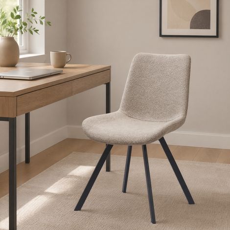 Sillas comedor giratorias tapizadas metal 2 uds OKMYHOME (1/5)
