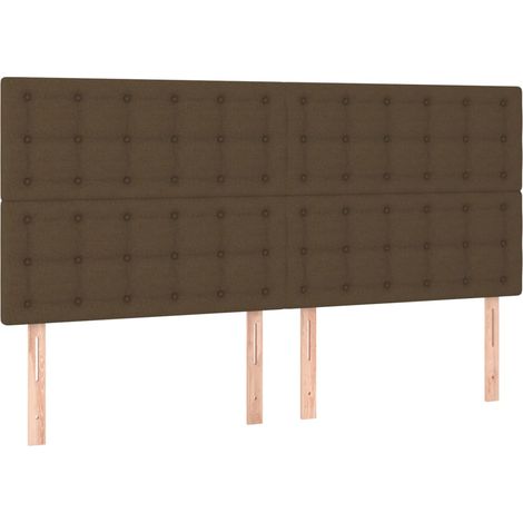 Maison Exclusive - Testiera Marrone Scuro 180x5x118/128 cm Tessuto