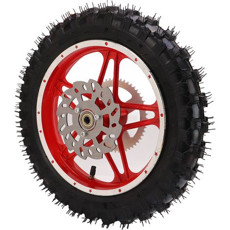 Jante et pneu arrière 2,5-10 pouces, ensemble antidérapant résistant à l'usure, pour motos tout-terrain, cross et pit bikes. (1/5)