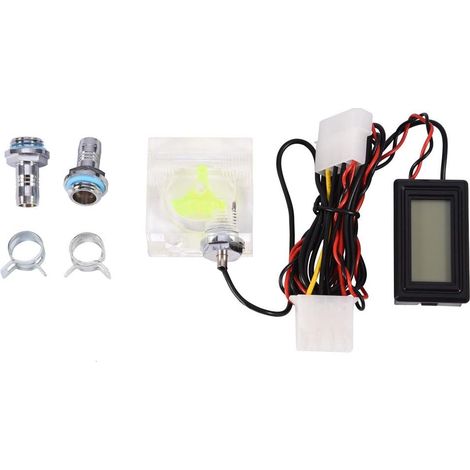 Thermomètre pour débitmètre d'eau, thermomètre numérique précis pour débitmètre d'eau à 3 Voies, pour système de Refroidissement par Eau pour PC, Durable (1/5)