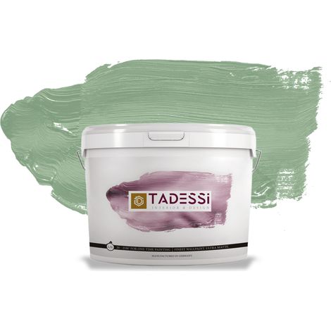 TADESSI Color Vista Wandfarbe Grün - Eukalyptus - Sage Green - Matte Dispersionsfarbe - Innenfarbe für Wand und Decke