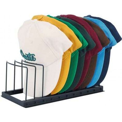 Clip de rangement de chapeau, support pour 10 chapeaux pour chambre à coucher, armoire, bureau - facile à installer et à saisir (1/5)