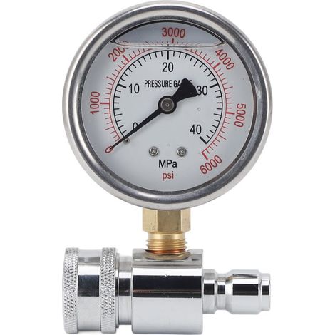 Manomètre pour nettoyeur haute pression 6000 psi, raccord rapide 3/8 po, pièces et accessoires (1/5)