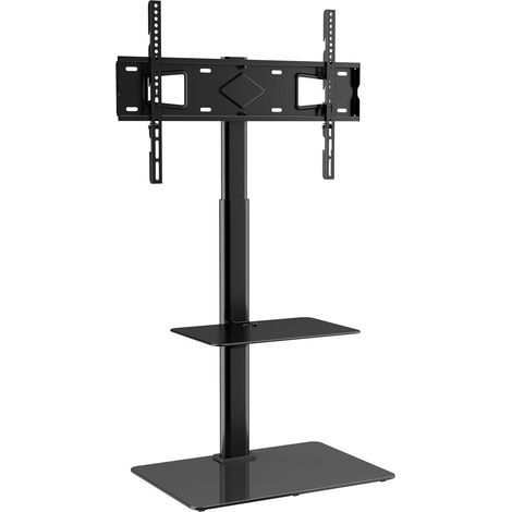 Support mural pour téléviseur, support TV pivotant et haut pour téléviseurs de 32 à 65 pouces, support TV portable réglable en hauteur avec base en verre trempé pour chambre et salon (1/5)