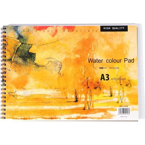 Bloc de papier pastel A3, carnet de croquis pour aquarelle, dessin et peinture, bloc-notes journal. (1/5)
