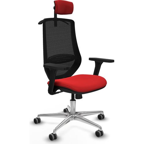 Piqueras y Crespo Mardos silla de oficina roja ergonómica