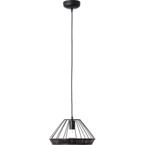 BRILLIANT Tory Suspension 1 flamme noir mat / rotin Luminaires d'intérieur, suspensions 1x A60, E27, 40W, convient aux lampes normales (non incluses) A ++ Réglable en hauteur / le câble peu (1/2)