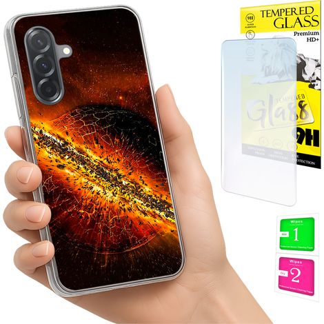 Funda para Samsung Galaxy A36 / A56 con cubierta para foto, tapa trasera y cristal 9H. (1/5)