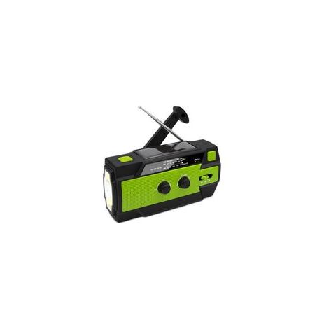 Radio Solaire,Zhongkaifa Radio Dynamo AM/FM Rechargeable, étanche, Lampe Dynamo LED pour randonnée, Camping, extérieur, Urgence (1/5)