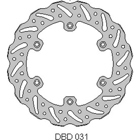 Disco de freno trasero DELTA BRAKING para Yamaha WR 125 '92-00, YZ 125 '90-00, WR/YZ 250 '90-00, WRF/YZF 400/426 '98-00, WAVE (220X115X4MM) (6X6,5MM) (NG422)