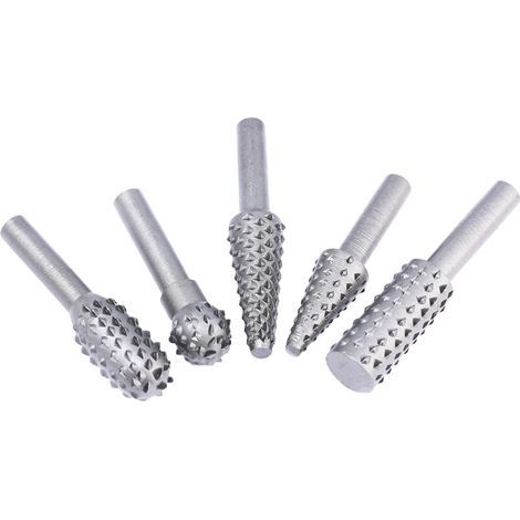 Juego de 5 piezas de limas rotativas para trabajar la madera, cabezales de amolado rotativos eléctricos, limas para madera, cuchillos de tallado, cabezales de amolado para raíces de bandejas de té, gr (1/5)