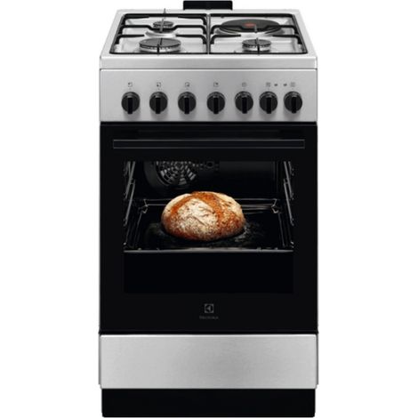 Cucina combinata in acciaio inox a 4 fuochi da 57 litri - LKM520011X - Electrolux