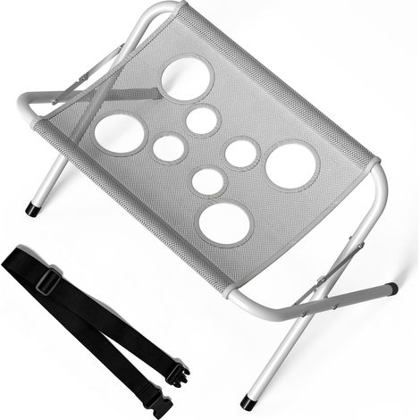 Mesa plegable 2 en 1 para el cuidado de mascotas, hamaca gris (1/5)