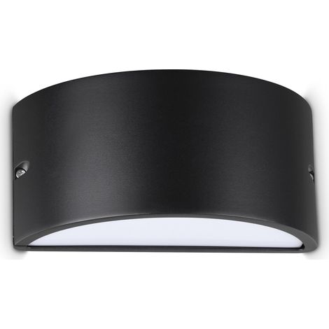Ideal Lux Lampada da parete REX-2 1 luce E27 IP44 nero alluminio