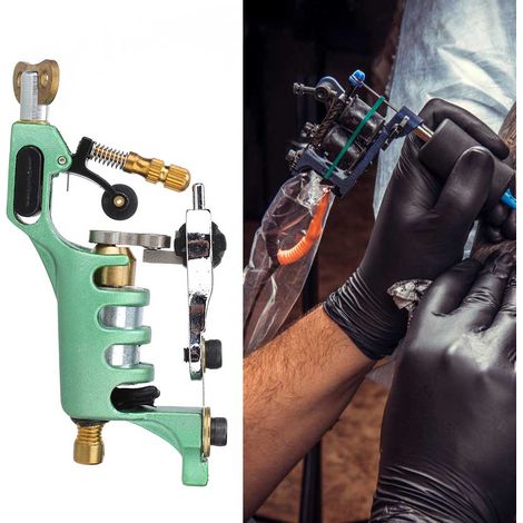 Machine de Tatouage Rotative Professionnelle en Alliage pour Liner et Shader, Moteur Haute Performance - Outil Permanent Vert (1/5)