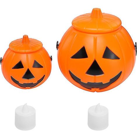 2er-Set Halloween-Kürbislaternen für Halloween-Dekorationen