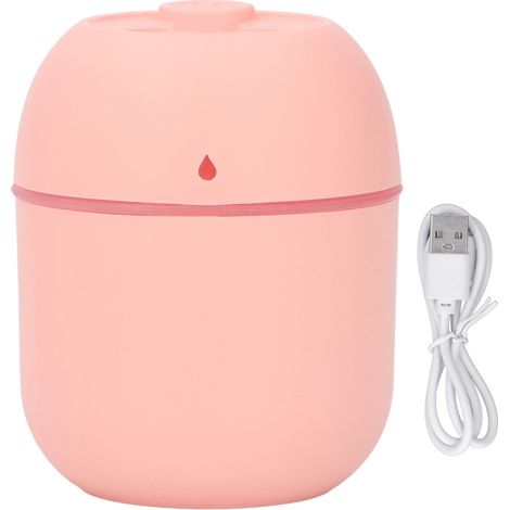 Leiser Mini-USB-Luftbefeuchter mit automatischer Abschaltfunktion, kleiner Tischluftbefeuchter mit Nachtlicht für Schlafzimmer, Auto oder Büro, rosa