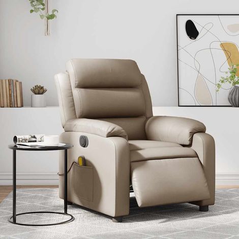 Massagesessel Elektrisch Cappuccino-Braun Kunstleder (1/5)