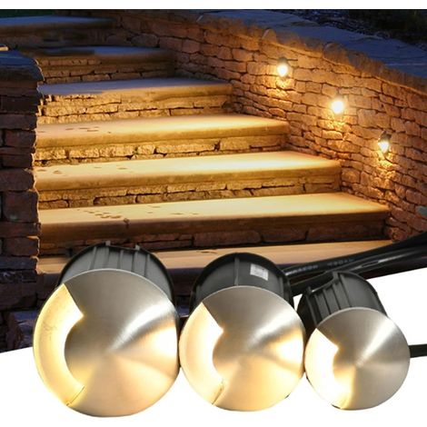 encastrable extérieur Lampe ronde 1 acier inoxydable étanche IP67 LED