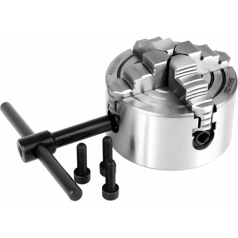 K72-80 Adjustable and Reversible 4-Jaw Independent Lathe Chuck, 80mm Dia., Metal Lathe Chuck with Independent Jaws, Lathe Machine Accessories for Wood Turning Lathes (1/4)