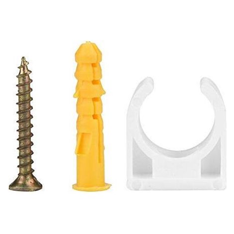 Ensemble de colliers de serrage en forme de U pour tuyaux, 20 pièces, supports de fixation pour tuyaux PPR de 16/20/25/32 mm avec vis de 16 mm. (1/5)