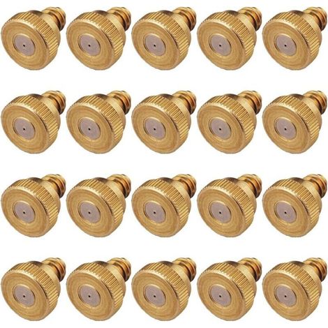 Buse De Brumisation - Laiton - Orifice 0,5 Mm - Pour Serre Jardin Irrigation Plantes Refroidissement Extérieur - Lot De 20 (1/5)