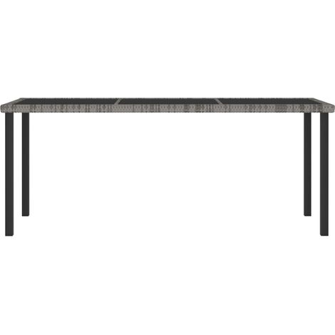Maison Exclusive - Garten-Esstisch Grau 180x70x73 cm Poly Rattan