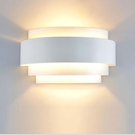 Apliques LED de pared para interiores y exteriores, ideales para dormitorios, escaleras, tiendas, salas de estar, oficinas y porches. Luz blanca cálida [Clase energética A++]. (1/4)