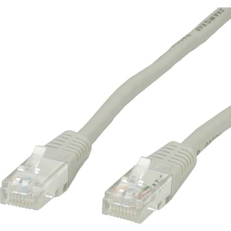 Value 21.99.0910 RJ45 Patchkabel CAT 6 U/UTP 10.00 m Grau  1 St.