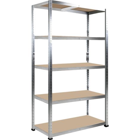 Estantería metálica de alta resistencia, capacidad de carga de 750 kg, estantes ajustables, 1,5 m, color blanco, 70 x 30 cm. (1/2)